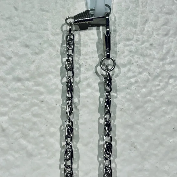 Vintage Long Silver-tone Snail Chain Link Necklace - Picture 4 of 4